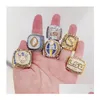 Cluster Rings Lsu 6Pcs 2003 - Tigers Nationals Team Champions Championship Ring Souvenir Men Fan Gift Wholesal Drop Delivery Jewelry Dhwol