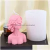 Altre forniture per feste festive Stampo per candele Stampi per sile 3D Occhi chiusi Ragazza Candele fai da te Gesso Sapone Strumento per la creazione di oggetti artigianali Decorazione della casa Dhtpa