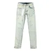 Ksubi Designer Jeans da uomo Viola Pantaloni lunghi a vita alta Strappati dritti Lavati regolari Vecchio nero impilato Taglia 28-40 CCDD