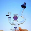 Hookahs Heady Glass Glow in the Dark Ball Bongs Hookahs 7 tum Glass Bong Slitted Donut Perc Water Pipes duschhuvud perkolator olje rigg