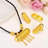 Ultimi gioielli tradizionali etiopi Set collana orecchini ciondolo anello in oro giallo 24k riempito Eritrea moda donna Habesh226S