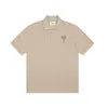 Summer Love Flip Collar Fashion Löst kortärmad t-shirt Mäns och kvinnors varumärke Cotton Youth Instagram Peach Heart Brodery