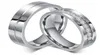 Wedding Ring 6mm 316L Rostfritt stål Par Ringwedding Bandsringar för kvinnor Män älskar rostfritt stål CZ Promise Jewelry8790961