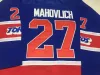 Vintage personnalisé # 27 FRANK MAHOVLICH Toronto Toros 1974 WHA CCM Maillot de hockey bleu cousu n'importe quel numéro de nom S-5XL