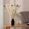 Decorative Flowers White Pampas Grass Black Tail Dried Boho Home Decor Bouquet Artificial Reed Party Decoration