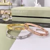 Designer luxe 18k gouden Van Clover armband met fonkelende kristallen en diamanten Ultiem symbool van liefde en bescherming, een perfect cadeau voor vrouwen meisjes Anma