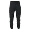 Pantalons pour hommes pantalons de survêtement hommes rembourrés décontracté hip hop couleur unie manchette à lacets pantalons d'entraînement avec poches streetwear