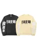 Fog X RRR123 Samarbete High Street Loose Heavy Angel Crew Neck Sweatshirt Men's and Women's Fleece Autumn and Winter Tops