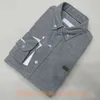 Camicie casual da uomo primavera e autunno business classico di alta qualità Camicia a maniche lunghe moda tinta unita alligatore ricamo distintivo decorazione camicetta plus size L8