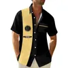 Chemises décontractées pour hommes Blouses graphiques masculines Instrument de musique Imprimer Plus Taille Chemise à manches courtes Col rabattu Tops Camisas de Hombre