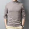 Pulls pour hommes Hiver Menswear Pull en laine à revers haut en vrac européen et américain simple jeunesse mode ville couleur unie col roulé