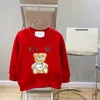 Tasarımcı Çocuk Sweatshirts Bebek% 100 Pamuk Hoodies Çocuk Hooded Erkek Kız Kızlar Sevimli Ayı Sweaters Toddler Bahar Kış Uzun Kollu Çıkışlar Sasakids CXD2312294