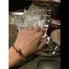 Bulgarie Carer Oryginalny luksusowy projektant bransoletki w kształcie diamentu wąskowy wąski wąski bransoletka dla kobiet czyste srebro z 18-karatowym różowym złotem High-end