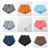 Lu Lu Damen-Shorts mit verbrannten Löchern und gefälschten zweiteiligen Yoga-Shorts, schnell trocknend, blendfrei, können im Freien getragen werden