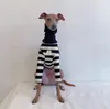 Dog Apparel High Collar Stripe Italian Little Lingti Whitbit Two Legged Clothes Pure Cotton Elastic Bellington Pet