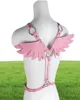 Cinture Finimenti in pelle Donna Vita rosa Cintura con spada Ali d'angelo Punk Abiti gotici Rave Outfit Gioielli per feste Regali Kawaii Accessori8455405