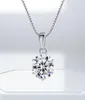 1ct 65mm EF Round Moissanite 925 Sterling Silver Pendant Necklace Diamond Test Passed Fine Jewelry Woman Girl Gift3596693