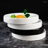 Plates Ceramic Dinner Dish Dry Ice Sashimi Plate Snack Dishes Dessert Tray Special Restaurant Pasta Starter Appetizer Disk