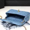Mini Flap Bag Designer Bag for Women Handbag 20cm Chain Bag Designer Women Denim Crossbody PAG Purse 10a Mirror Quality Luxury Bag C005B med låda