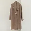 Naizaiga 100 cashmere solto fio grosso longo tricô casaco engrossar mulheres cardigans jaqueta JSNH41 231228