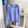 Bluza projektantka damska bluza pullover klasyczny litera haftowane litery wyściełana załoga szyi skocznia różowa dresowe spodnie z kapturem z kapturem z kapturem