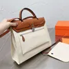 Borsa da donna in tela di lusso di grande capacità per pendolari, borsa a tracolla di design, stile college, borse solide, borse colorate con serrature