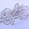 Spille Moda Elegante di alta qualità Lusso scintillante Cubic Zirconia Bowknot Spilla Spilli per le donne Banchetto di nozze Abbigliamento Accessori