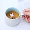 3D animaux mignons tasses en céramique tasses à café avec chien canard panda tasse à thé jus lait thé tasses tasse verres cadeau pour petite amie enfants 231228