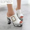 Boots 3color Fashion Summer Women Elegant High Heel Sandals Peep Toe Platform Shoes Sexy Chunky Heel Shoes Lady Thick Heel 40