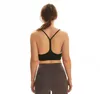 Sujetador con tirantes para yoga, ropa de gimnasia con espalda en forma de Y, Sujetador deportivo para mujer, ropa interior recogida de color sólido, entrenamiento para correr, atlético, a prueba de golpes, fitne9263997