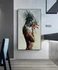 Canvas Painting Wall Posters and Print Girl flame Modern abstract Mural Wall Art Pictures For Living Room Decoration Dining el 2717388747