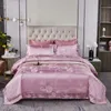 Zestawy 60 Highend European Luksusowy satynowy Jacquard łóżko Połać łóżko 4 luksusowe bawełniane pikowane plus bawełniane arkusz 230504