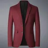 2023 moda masculina casual boutique de lã cor pura negócios fino ajuste terno blazers jaqueta vestido casaco 231228