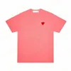 Moda Uomo Gioca t Shirt Cdg Designer Hearts Casual Donna Des Badge Garcons grafica tee cuore dietro la lettera sul petto t-shirt ch7