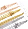 1mm 2mm Edelstahl Gliederketten Silber Gold Roségold Farbe 4560cm Damen Herren DIY Halsketten Schmuck Passende Anhänger Bulk 10pc9477653