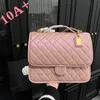 Sacos bonitos das mulheres o designer de ombro de luxo clássico flip cross over corpo rosa saco caviar couro crossbody bolsa corrente cinta arco verificação xadrez