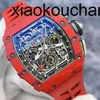 Miers Montre RicharsMilers Tourbillon Zf Usine Mouvement Tourbillon Suisse Célèbre Montres Rm1103 Fq Diable Rouge Hommes Rouge Fibre De Carbone MateriaTSE0