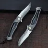 Nouveau Couteau de poche à lame en acier SKD-11, couteau pliant, manche teint en os de vache, auto-défense, couteau de chasse tactique de Camping