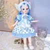 BJD Dolls and Clothes with Multiple Movable Joints 30cm 1 6 3D Simulated Eye Hinge Doll Girl s DIY Dress Up Birthday Gift Toy l231228