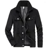 Chaquetas De Hombre Chaqueta De Otoño Invierno Abrigos De Color Sólido De Pana Para Hombre Abrigo De Lavado Cálido Informal De Negocios De Mediana Edad M XL