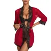 Vêtements de nuit pour femmes Top Mode Sexy Mesh Perspective Dentelle Chemise de nuit Pyjamas Home Wear Chemise de nuit Femmes Nuit Lingerie Robe de nuit