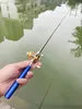 Fishing Rod Reel Combo Set Mini Telescopic Pocket Pen Fishing Rod Pole Reel 231228