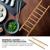 Serviessets 1 st Simulatie Bamboe Ladder Mini Po Prop Sashimi Bord Decoratie