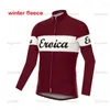 Vestes de course Italie Team Retro Cycling Jersey Hommes Manches longues Hiver Polaire Vélo Pas de vêtements de vélo
