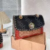 Luxury Fashion Mini Casual Crossbody Studded Flower Bag -knappband