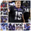 TCU Horned Frogs 15 Grant Tisdale football jerseys NCAA College 17 Trent Battle 23 Derrick Carroll 0 Cam Cook 13 Jaylon Robinson Russell Mens Women Youth all stitched