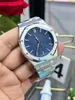 IP Factory Super Edition Herrklockor 15500 41mm 4302 Rörelse Automatisk mekanisk klocka Blue Dial 904L Rostfritt stål Sapphire djupt vattentäta armbandsur-16