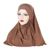 Ethnische Kleidung Frauen Muslim Strass Instant Hijab Hochwertiger Turban Islamischer Einteiler Amira Schal Gebet Khimar Burka Femme Headwrap