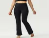 Yoga kläder flare byxor leggings sport kvinnor fitness stretchy nylon anpassa hög midja tätt träning gym som kör sportkläder1328725