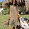 Kadın Mayo Yaz Kıyafetleri Kadınlar için Kapak Ups 2023 Plaj Tunik Güneş Koruyucu Giyim Pareo Sıradan Uzun Kollu Gömlek Elbise HARDIGAN